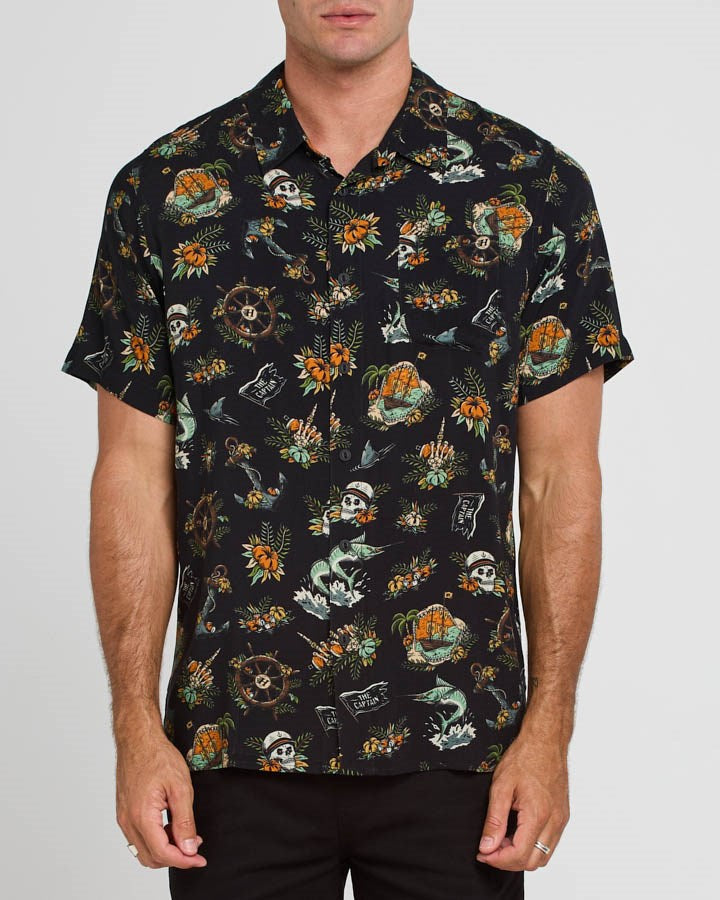The Mad Hueys Shipwrecked Captain Woven Shirt