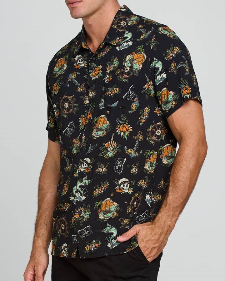The Mad Hueys Shipwrecked Captain Woven Shirt