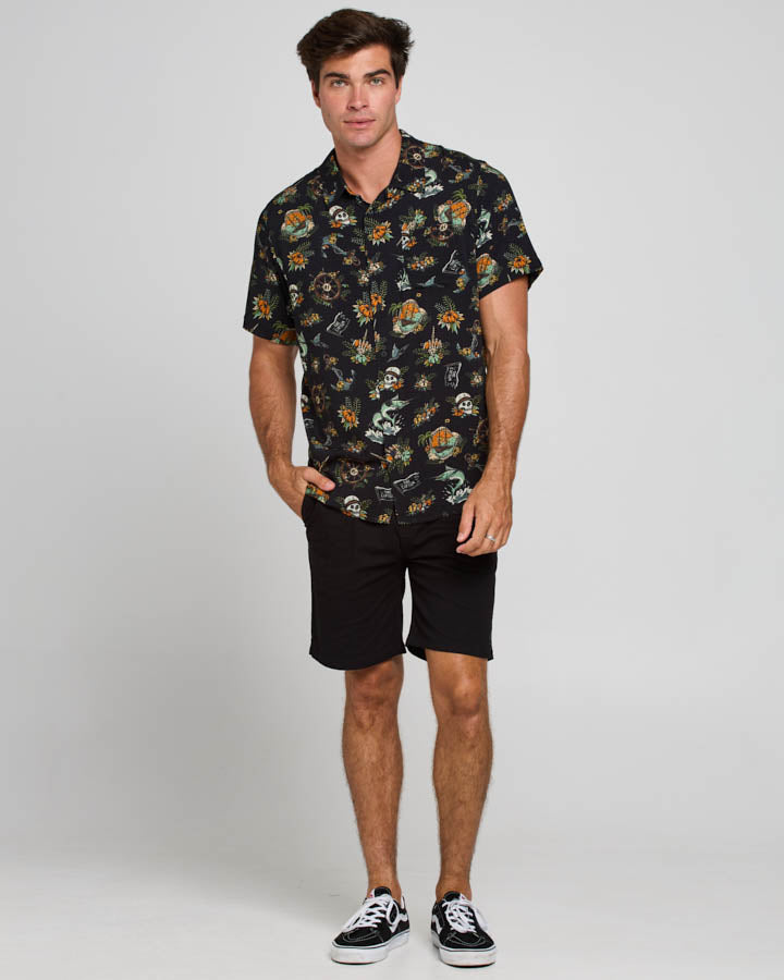 The Mad Hueys Shipwrecked Captain Woven Shirt