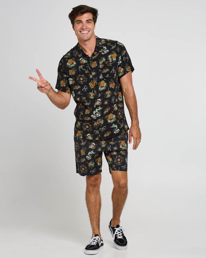 The Mad Hueys Shipwrecked Captain Woven Shirt