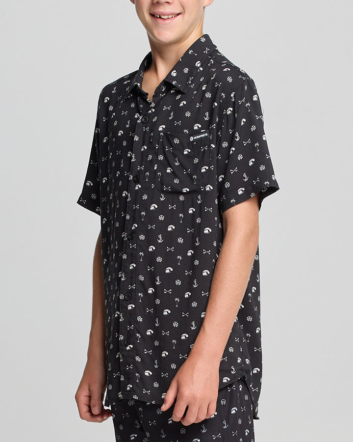 The Mad Hueys ANCHOR BONES | YOUTH WOVEN SHIRT