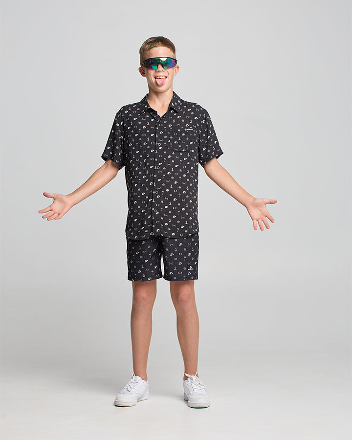 The Mad Hueys ANCHOR BONES | YOUTH WOVEN SHIRT