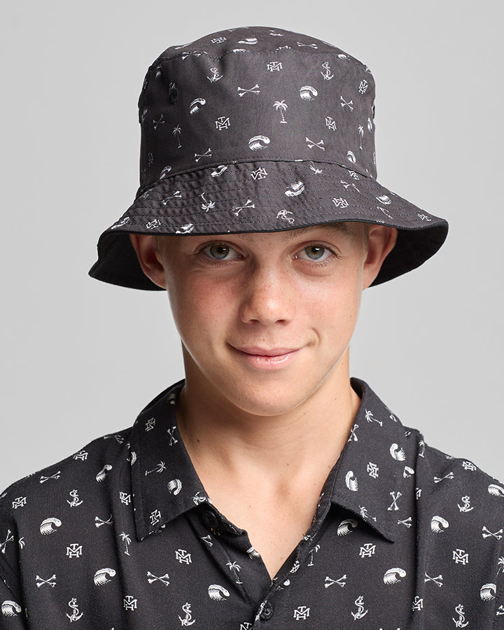 The Mad Hueys ANCHOR BONES | YOUTH REVERSIBLE BUCKET HAT