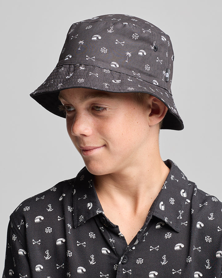 The Mad Hueys ANCHOR BONES | YOUTH REVERSIBLE BUCKET HAT