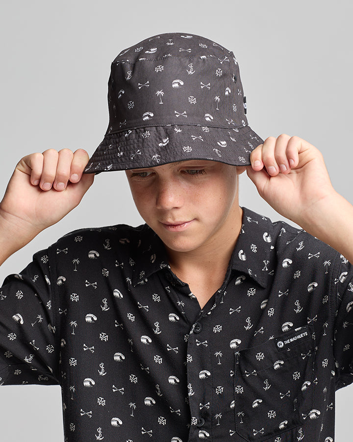 The Mad Hueys ANCHOR BONES | YOUTH REVERSIBLE BUCKET HAT