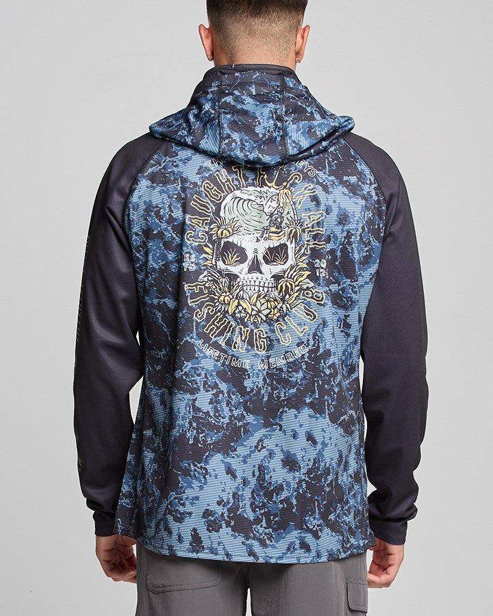 The Mad Hueys CAUGHT FK ALL | UPF 50+ HOODED MASKED FISHING JERSEY