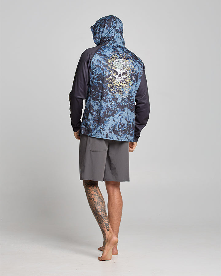 The Mad Hueys CAUGHT FK ALL | UPF 50+ HOODED MASKED FISHING JERSEY