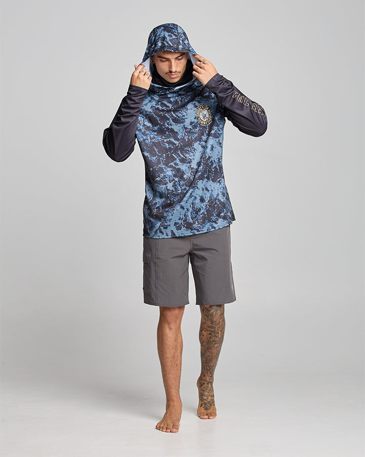 The Mad Hueys CAUGHT FK ALL | UPF 50+ HOODED MASKED FISHING JERSEY