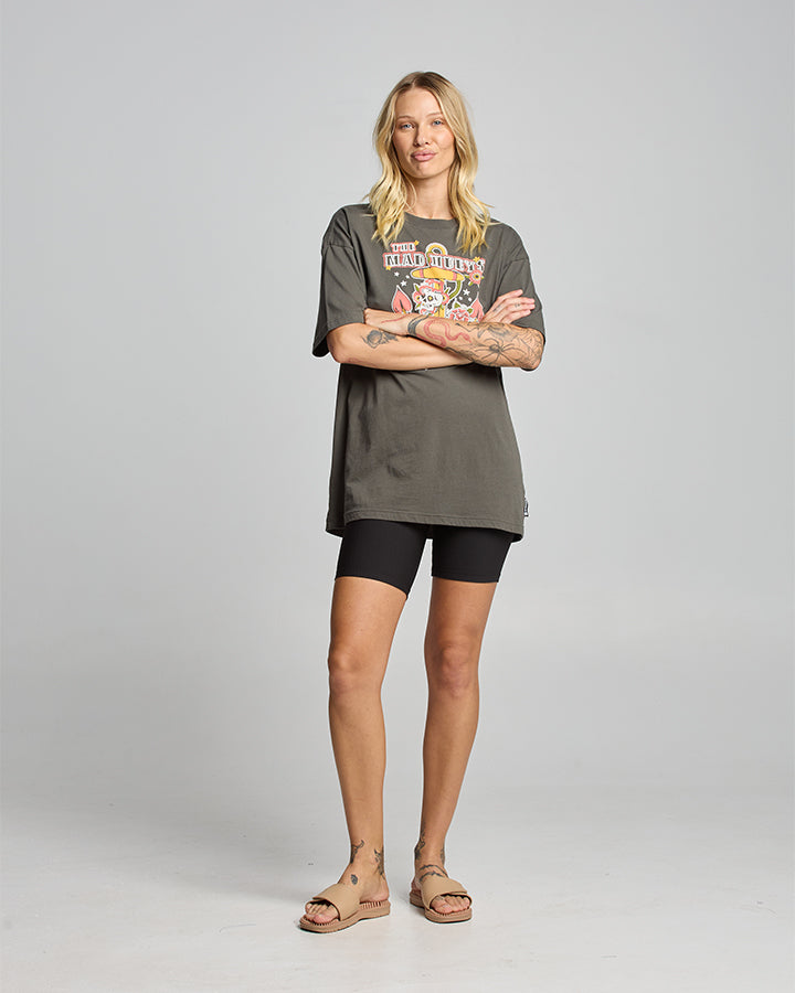 The Mad Hueys SKULL TATTOO | WOMENS OVERSIZED SS TEE