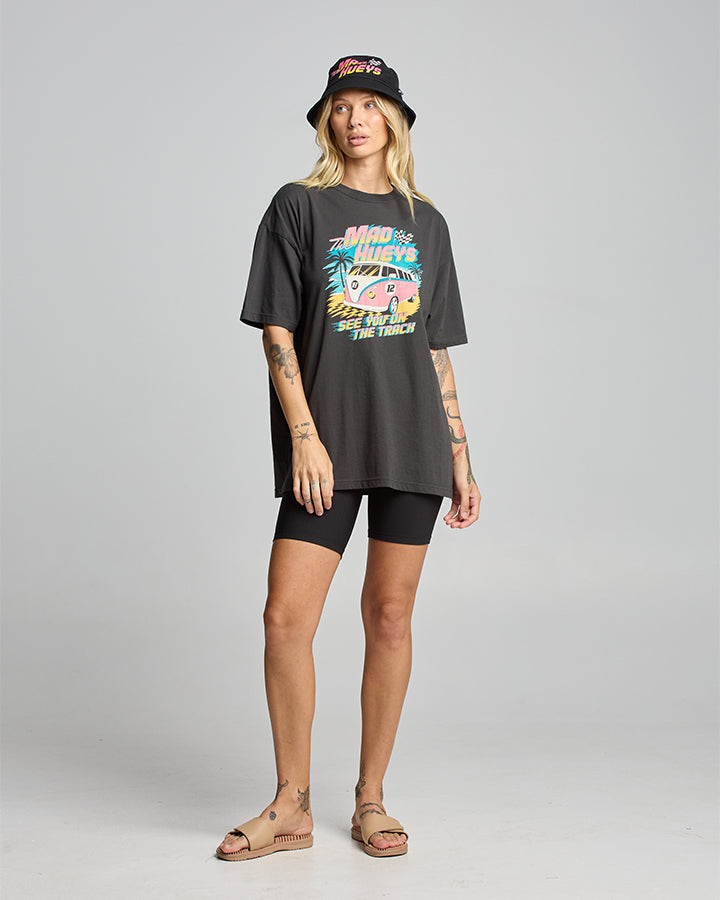 The Mad Hueys SEE YOU ON THE TRACK | WOMENS OVERSIZED SS TEE