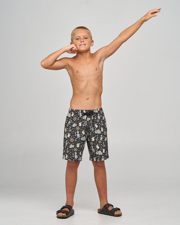 The Mad Hueys CROC CAPTAIN | YOUTH 15" SWIM VOLLEY SHORT