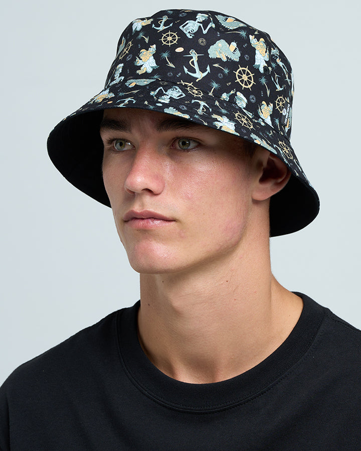 The Mad Hueys DAY FOR IT FROGGIES | REVERSIBLE BUCKET HAT