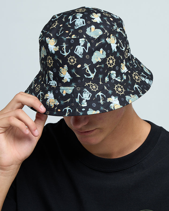 The Mad Hueys DAY FOR IT FROGGIES | REVERSIBLE BUCKET HAT