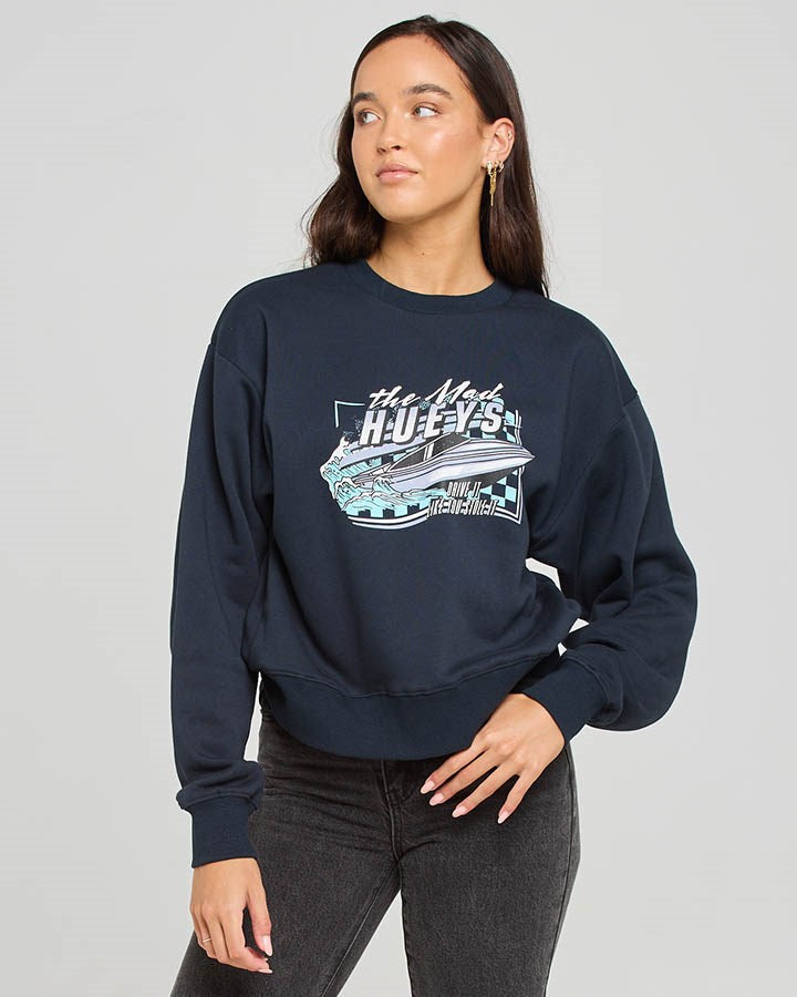 The Mad Hueys Drive It Like You Stole It Womens Crew