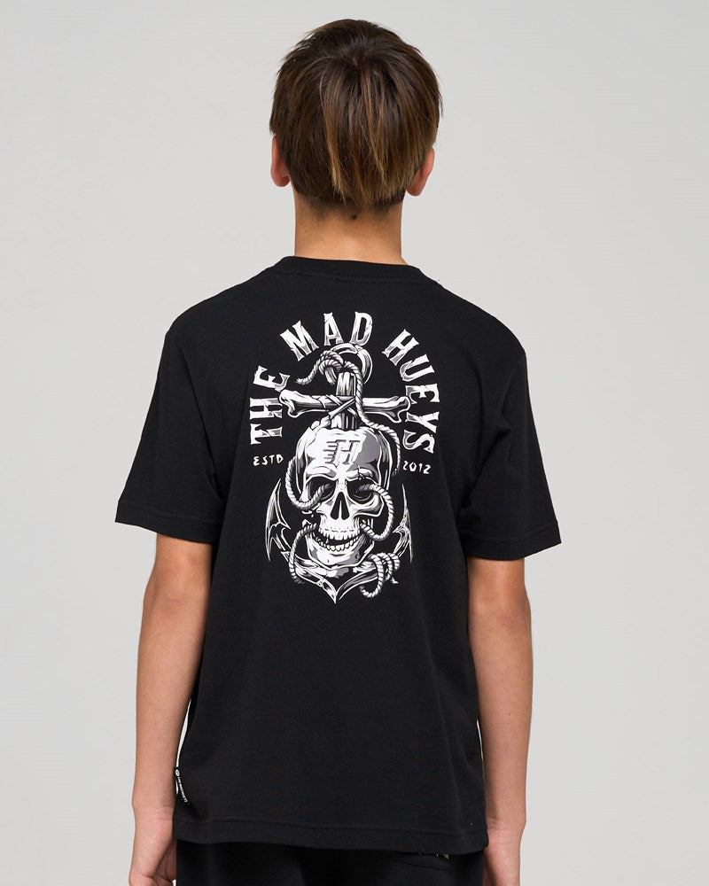 THE MAD HUEYS ROPE SKULL ANCHOR | YOUTH SS TEE