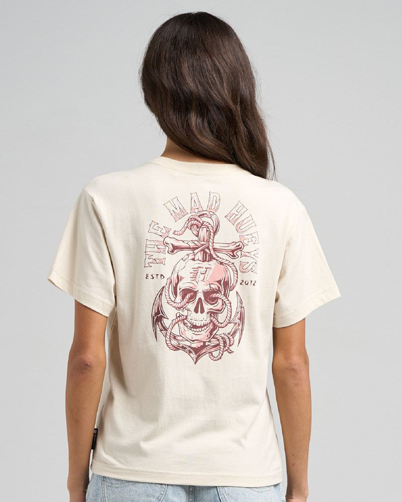 THE MAD HUEYS ROPE SKULL ANCHOR | WOMENS SS TEE