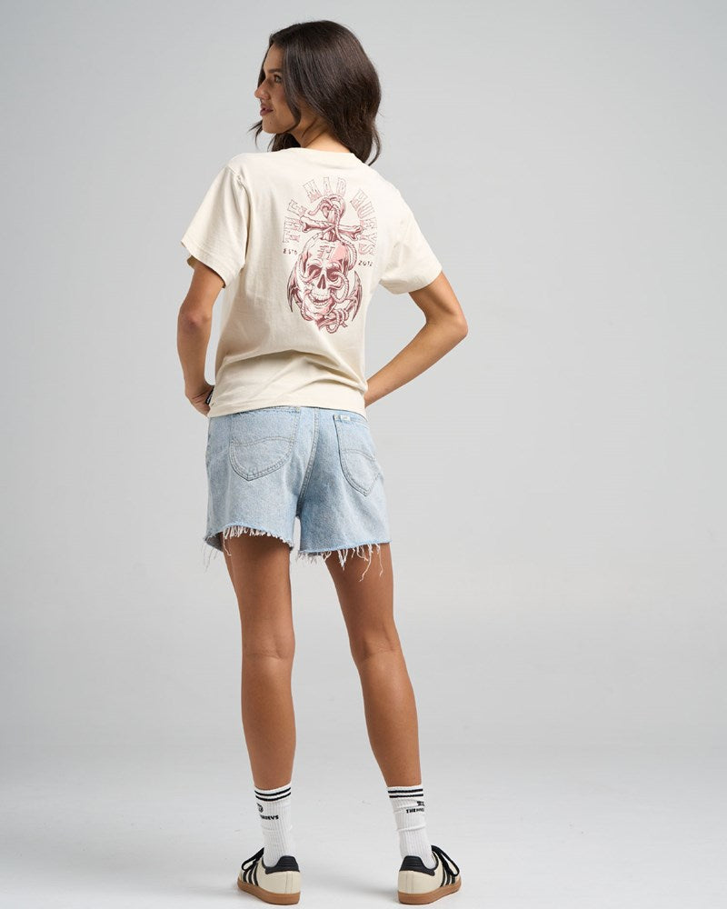 THE MAD HUEYS ROPE SKULL ANCHOR | WOMENS SS TEE