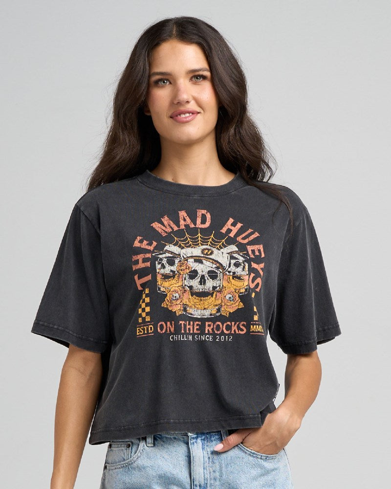 THE MAD HUEYS TRIPLE ON THE ROCKS | WOMENS BOXY TEE