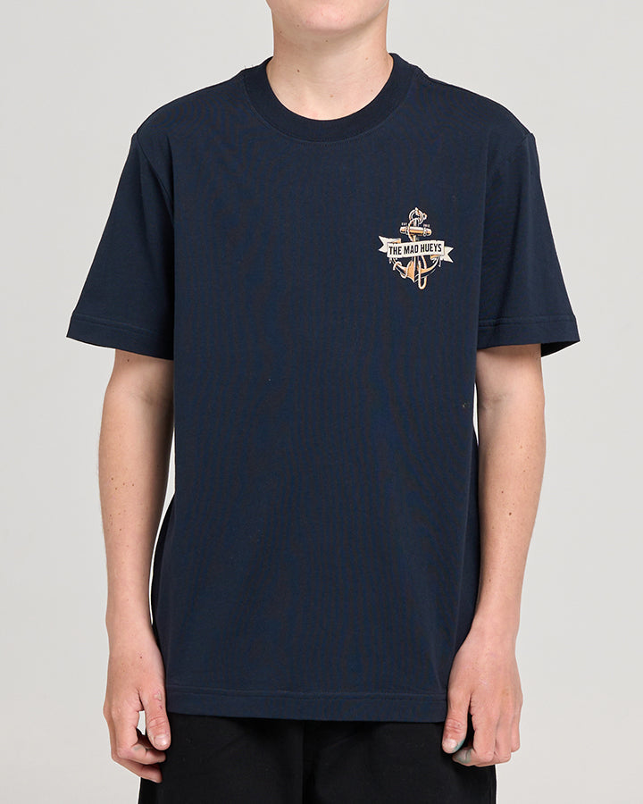 THE MAD HUEYS FLAME ANCHOR | YOUTH SS TEE