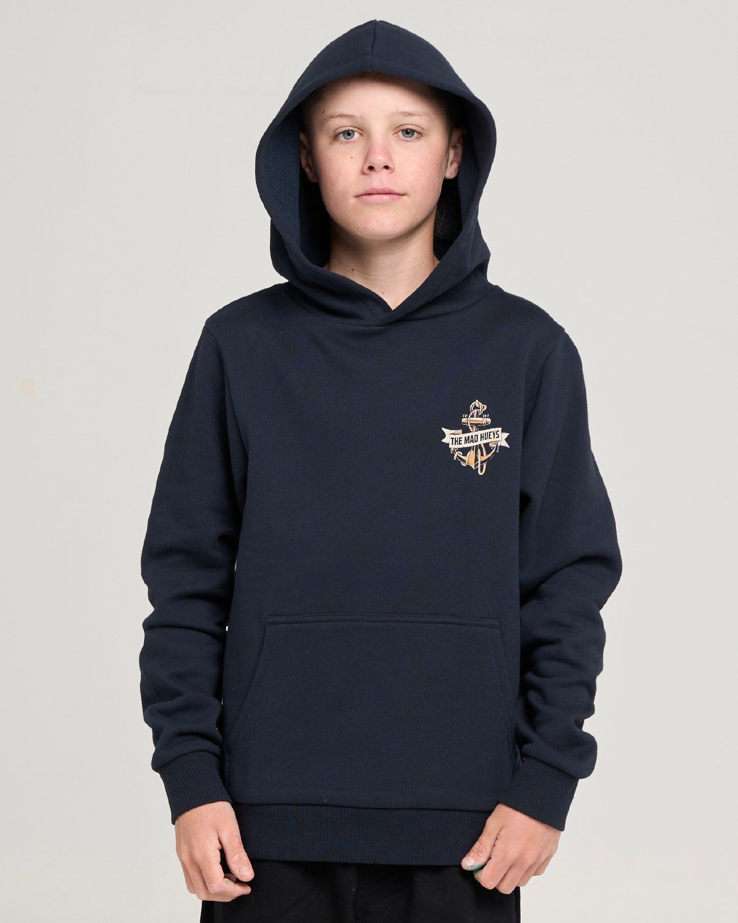 THE MAD HUEYS FLAME ANCHOR | YOUTH HOODED PULLOVER
