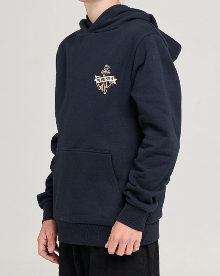 THE MAD HUEYS FLAME ANCHOR | YOUTH HOODED PULLOVER