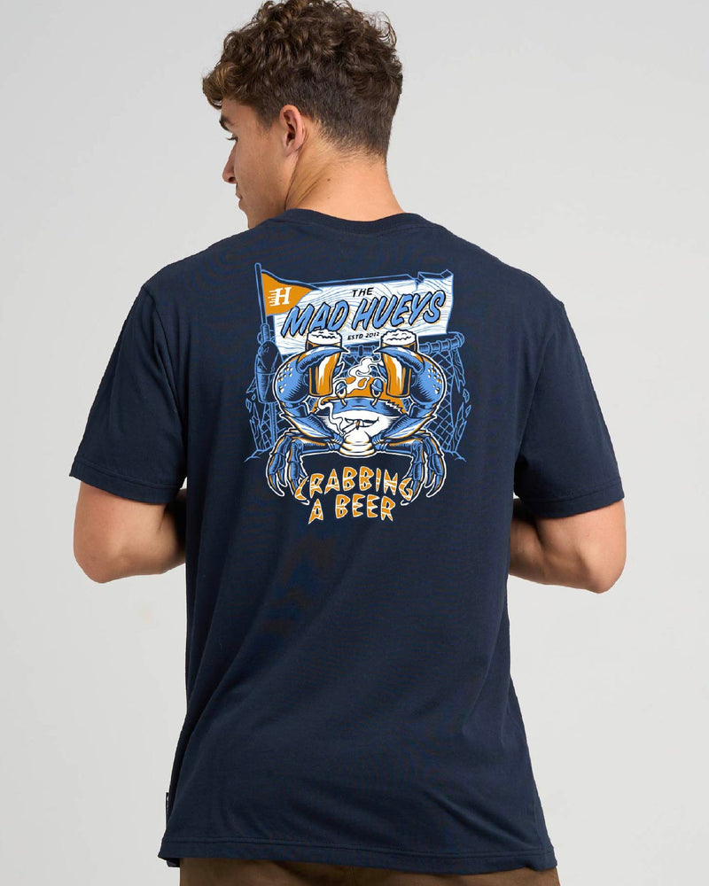 THE MAD HUEYS CRABBING A BEER | SS TEE