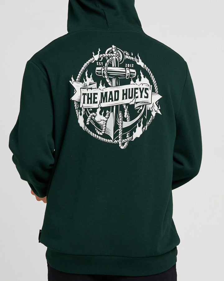 THE MAD HUEYS FLAME ANCHOR | HOODED PULLOVER