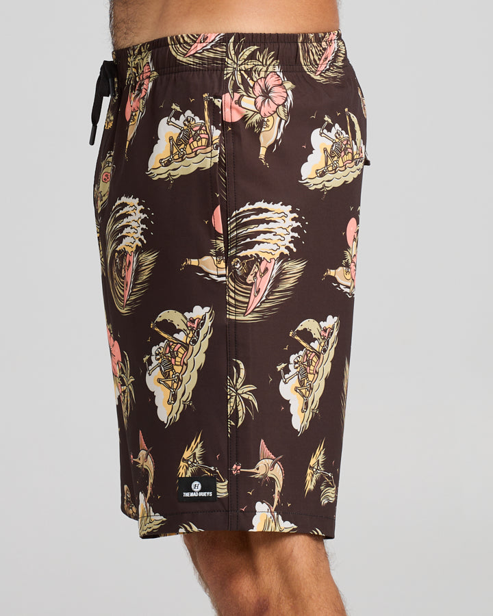 The Mad Hueys FROTHIN OUT | 19" SWIM VOLLEY SHORT
