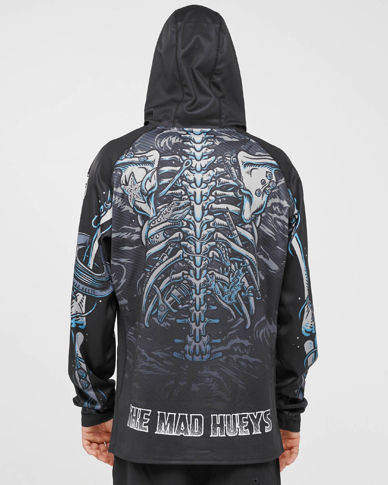 The Mad Hueys SKELETON HUEYS | UPF 50+ HOODED MASKED FISHING JERSEY
