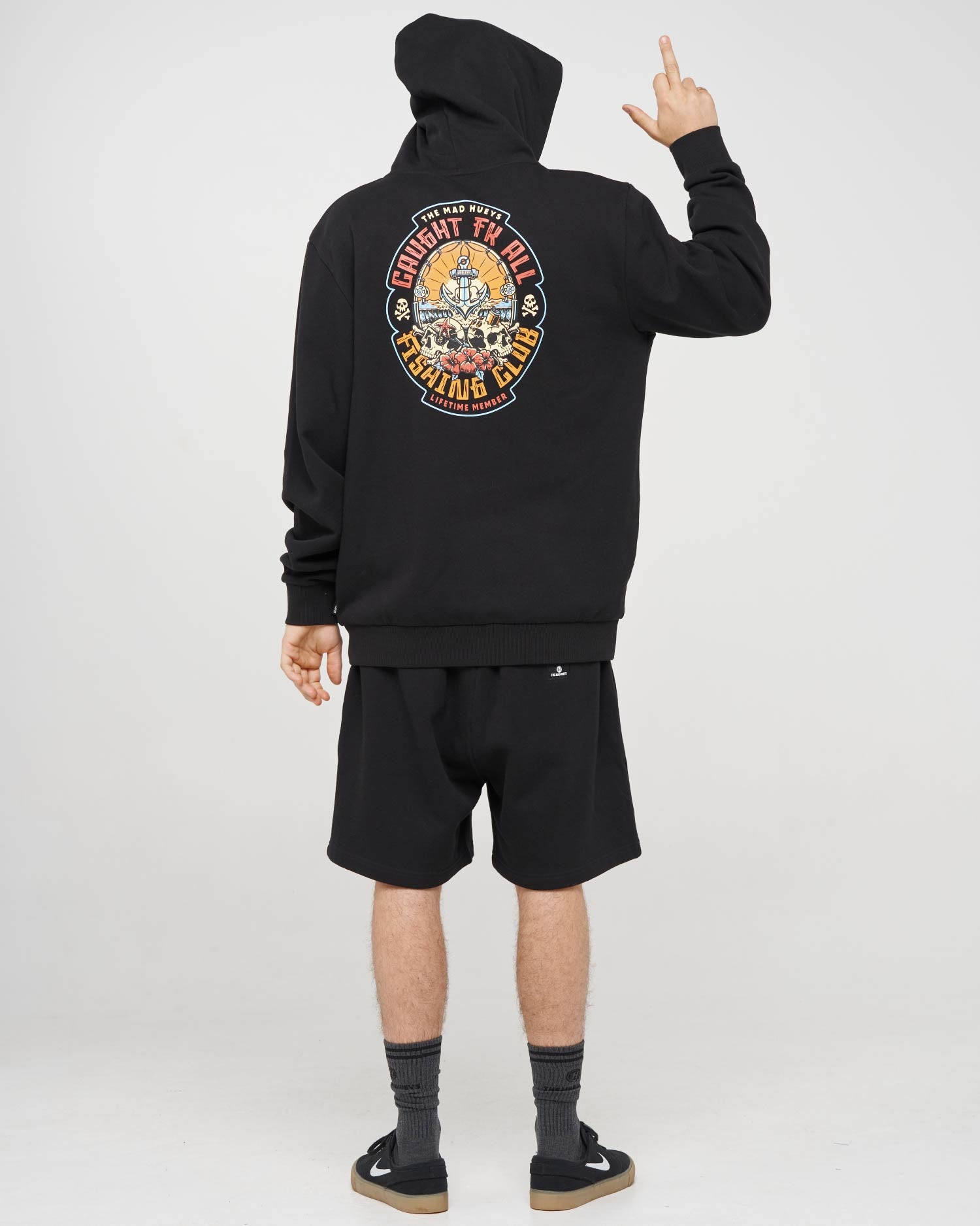 The Mad Hueys CAUGHT FK SKULL | HOODED PULLOVER