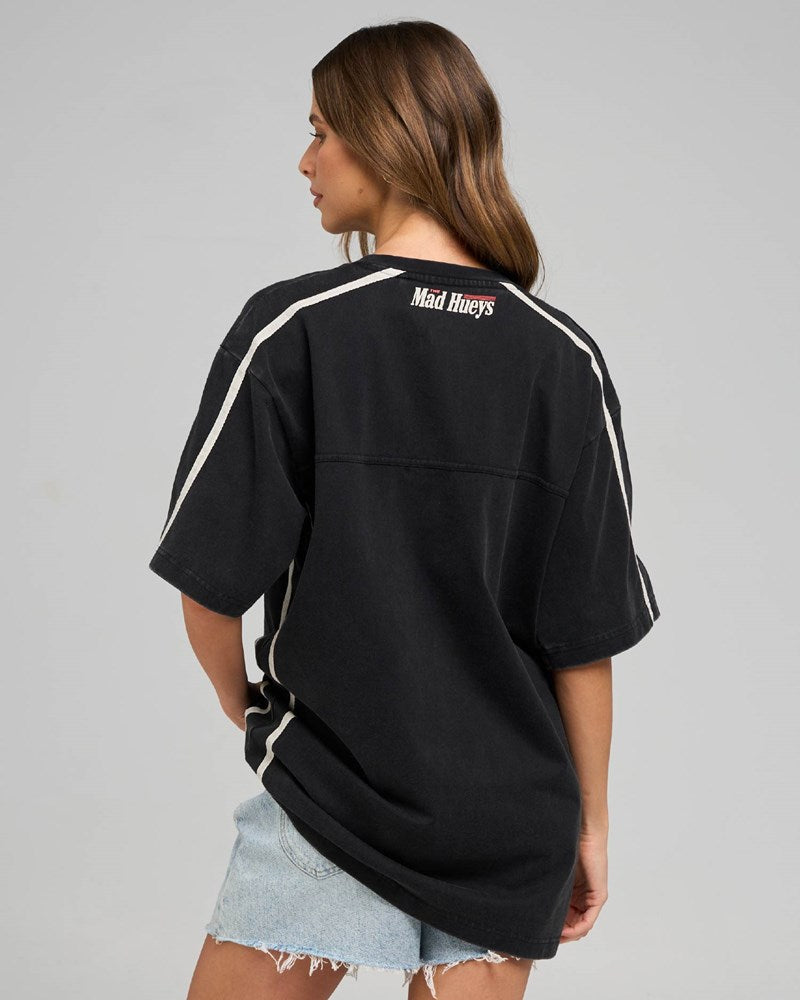 The Mad Hueys BORN TO RACE | WOMENS V NECK OVERSIZED TEE