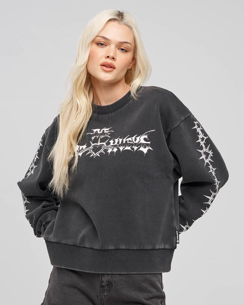 The Mad Hueys METAL HEART | WOMENS CREW PULLOVER