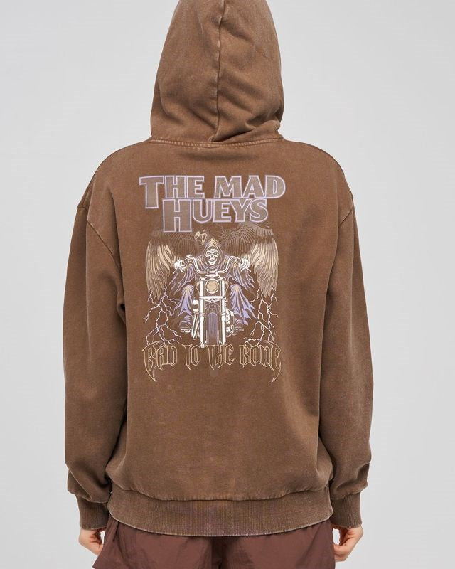 The Mad Hueys BAD TO THE BONE| WOMENS HOODED PULLOVER