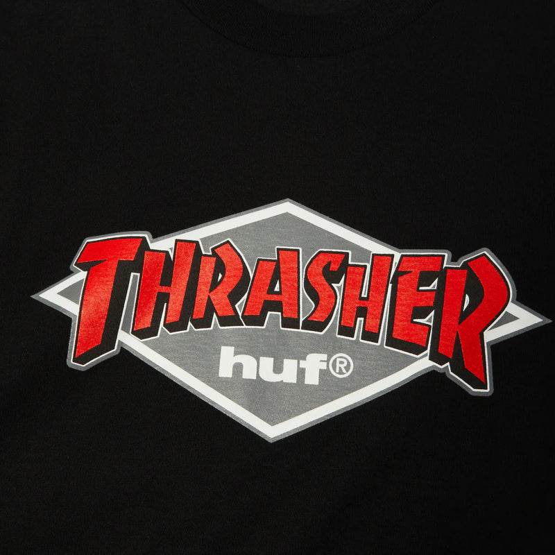 Huf X Thrasher Logo Tee - Black