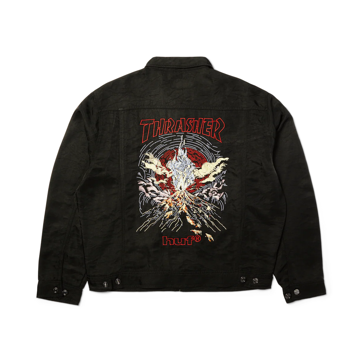 Huf X Thrasher Trucker Jacket - Black