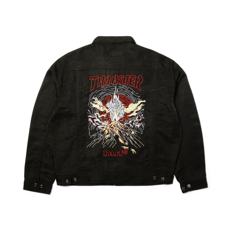 Huf X Thrasher Trucker Jacket - Black