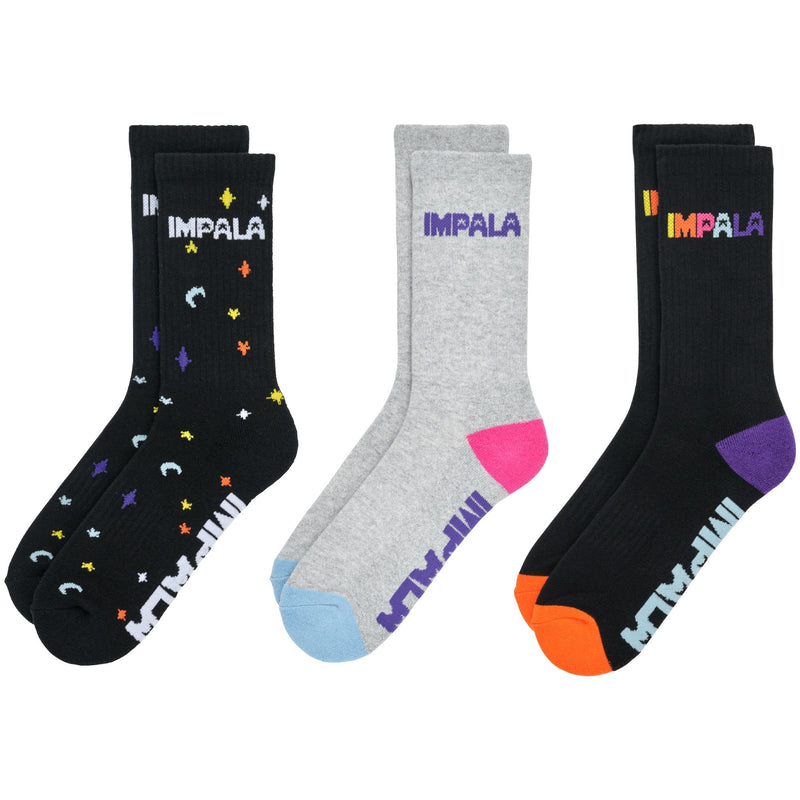 Impala Skate Socks 3 Pack - Twinkle
