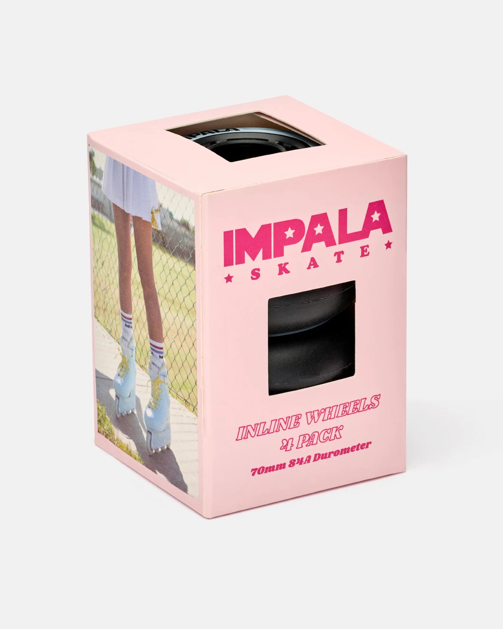 Impala Inline Wheel 4 Pack Black 70mm