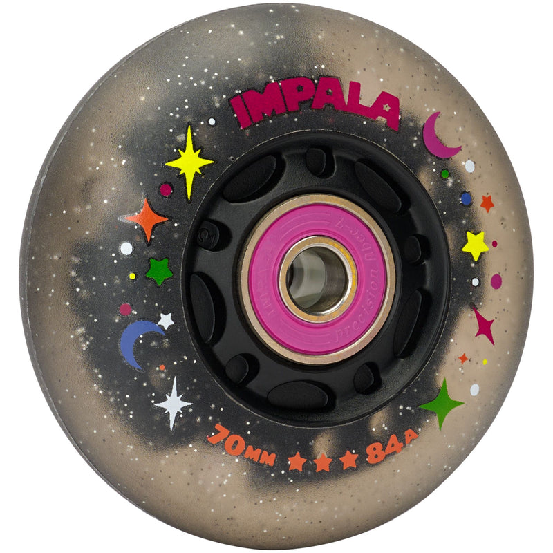 Impala 4 Pack Light Up Inline Wheels Black Twinkle