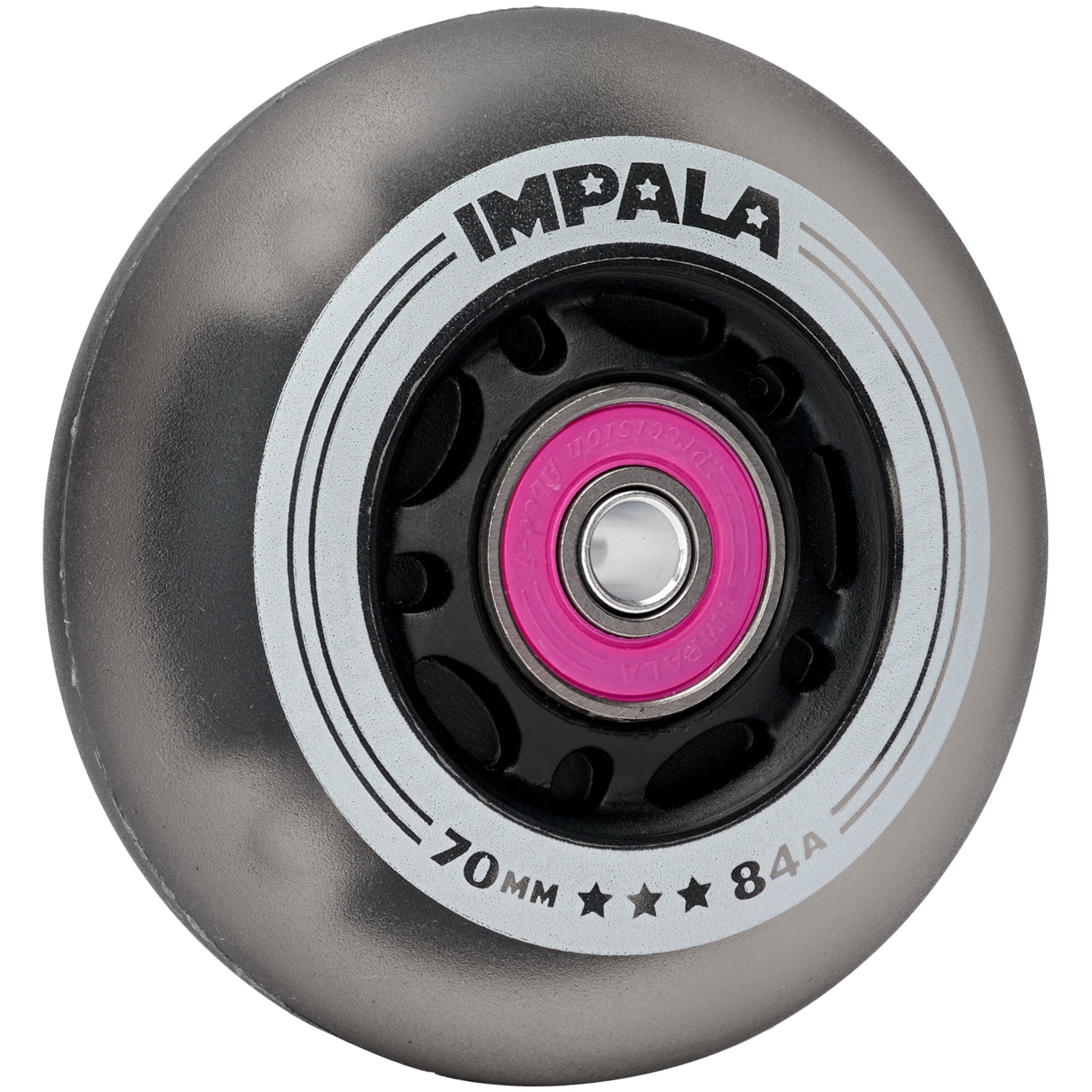 Impala 4 Pack Light Up Inline Wheels - Black / White