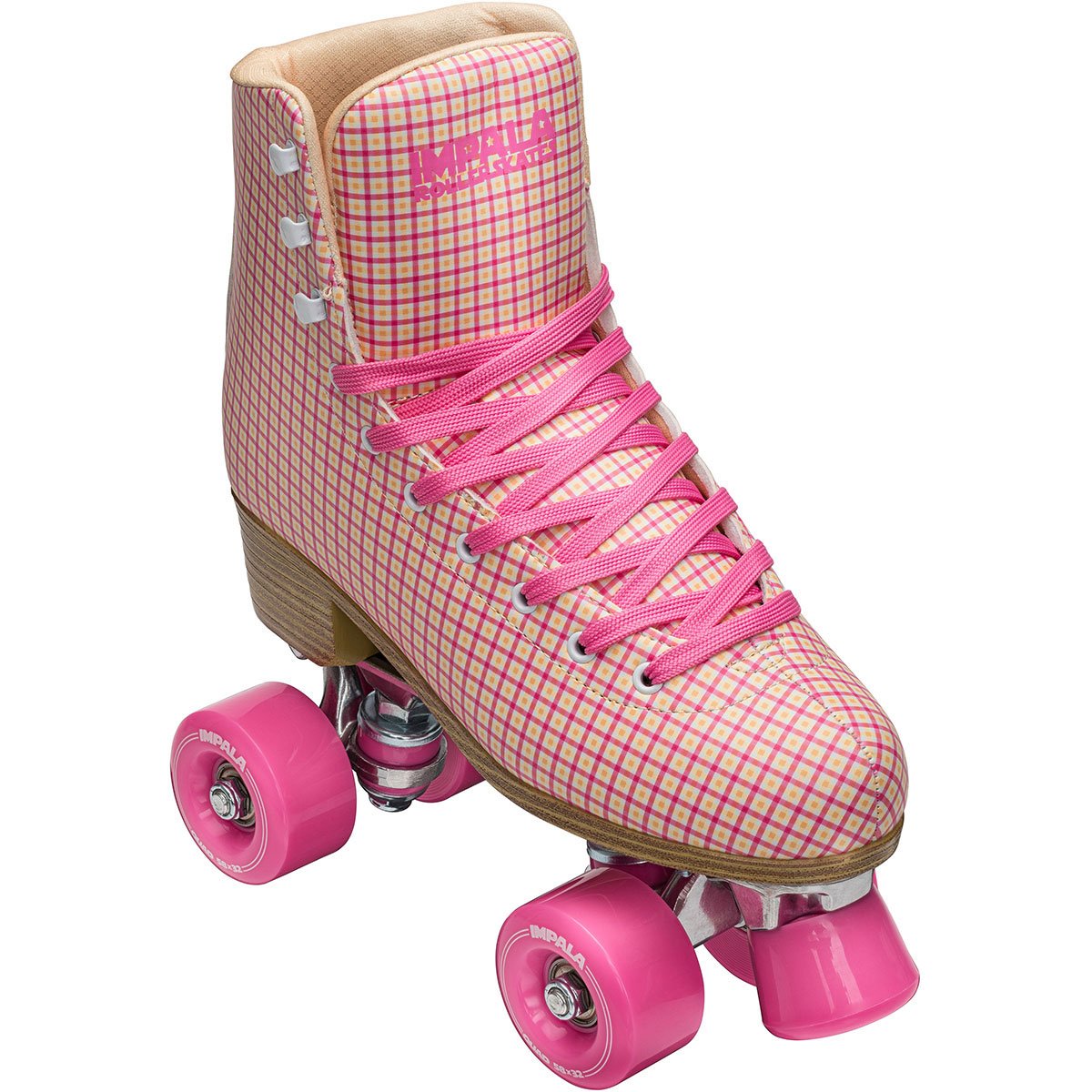 Impala Womens Rollerskates Pink Tartan