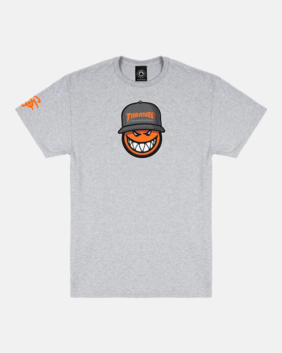 Thrasher X Spitfire Loc Tee - Sport Grey