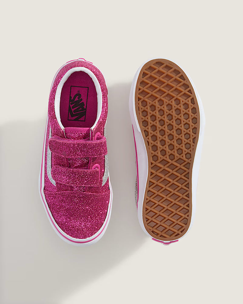 Vans Old Skool V Kids - Glitter Raspberry Rose