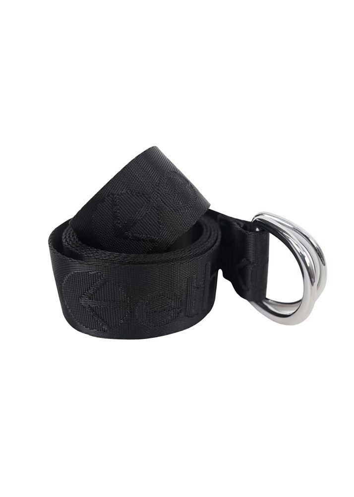 Ethika D Ring Belt - Logo Black