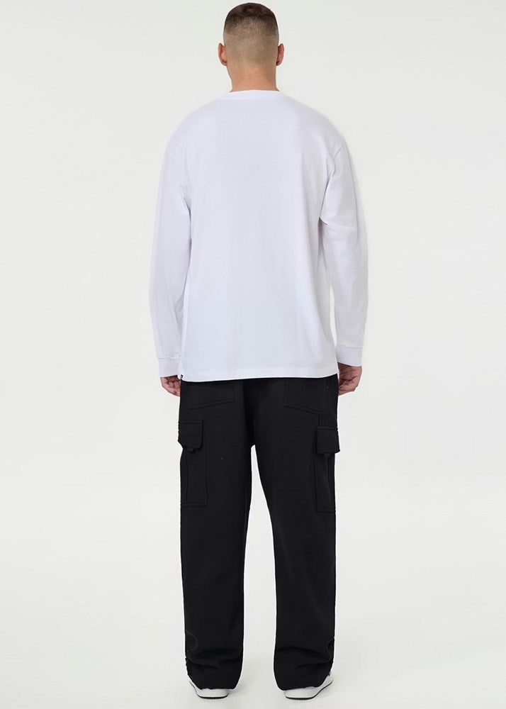Ethika Mens Stamped Longsleeve Tee - White