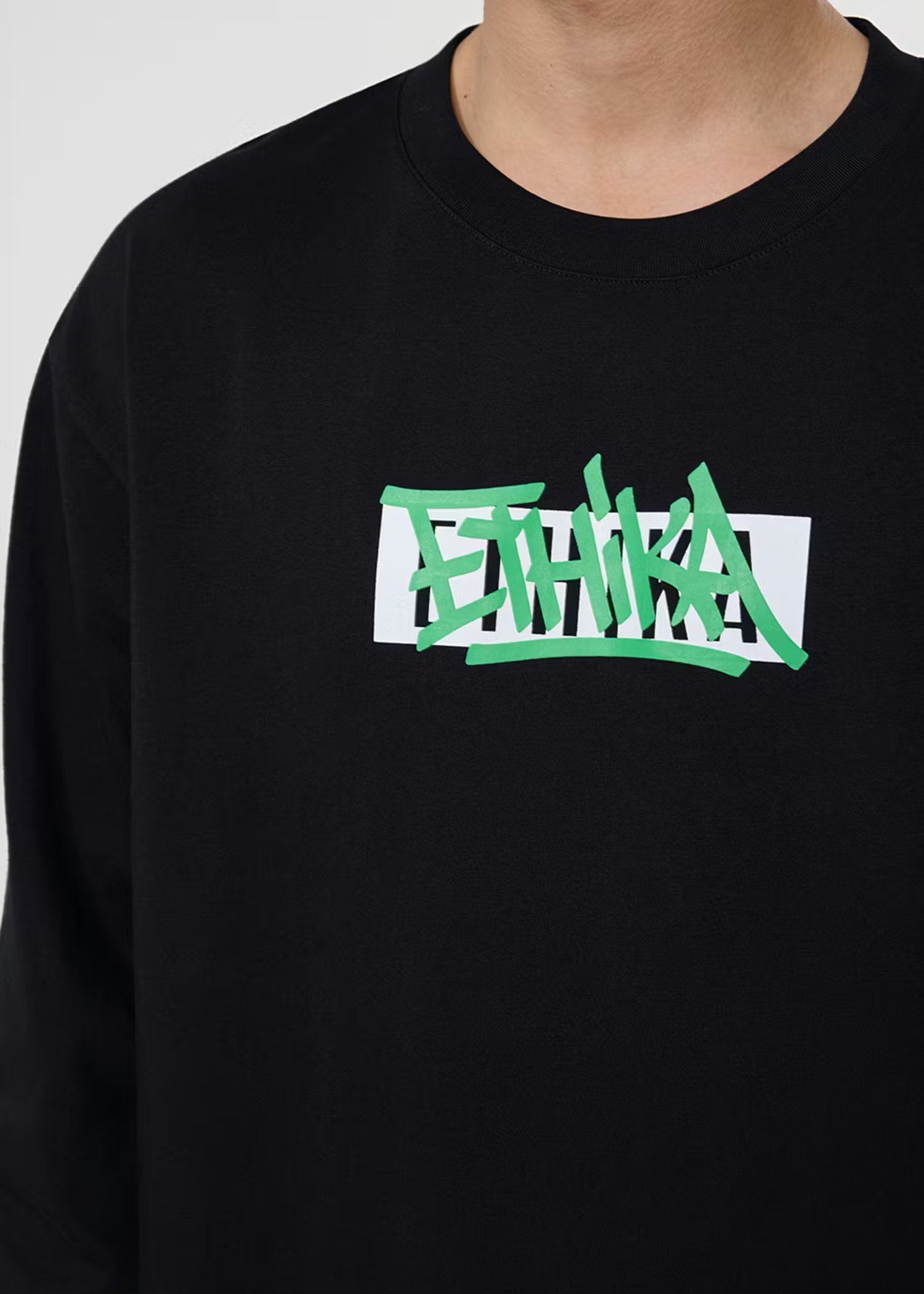 Ethika Mens Blastover Longsleeve Tee - Black