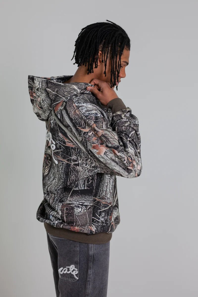 Crate Scripted Box Fit Hoodie - Tree Camo