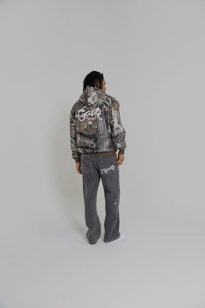 Crate Scripted Box Fit Hoodie - Tree Camo