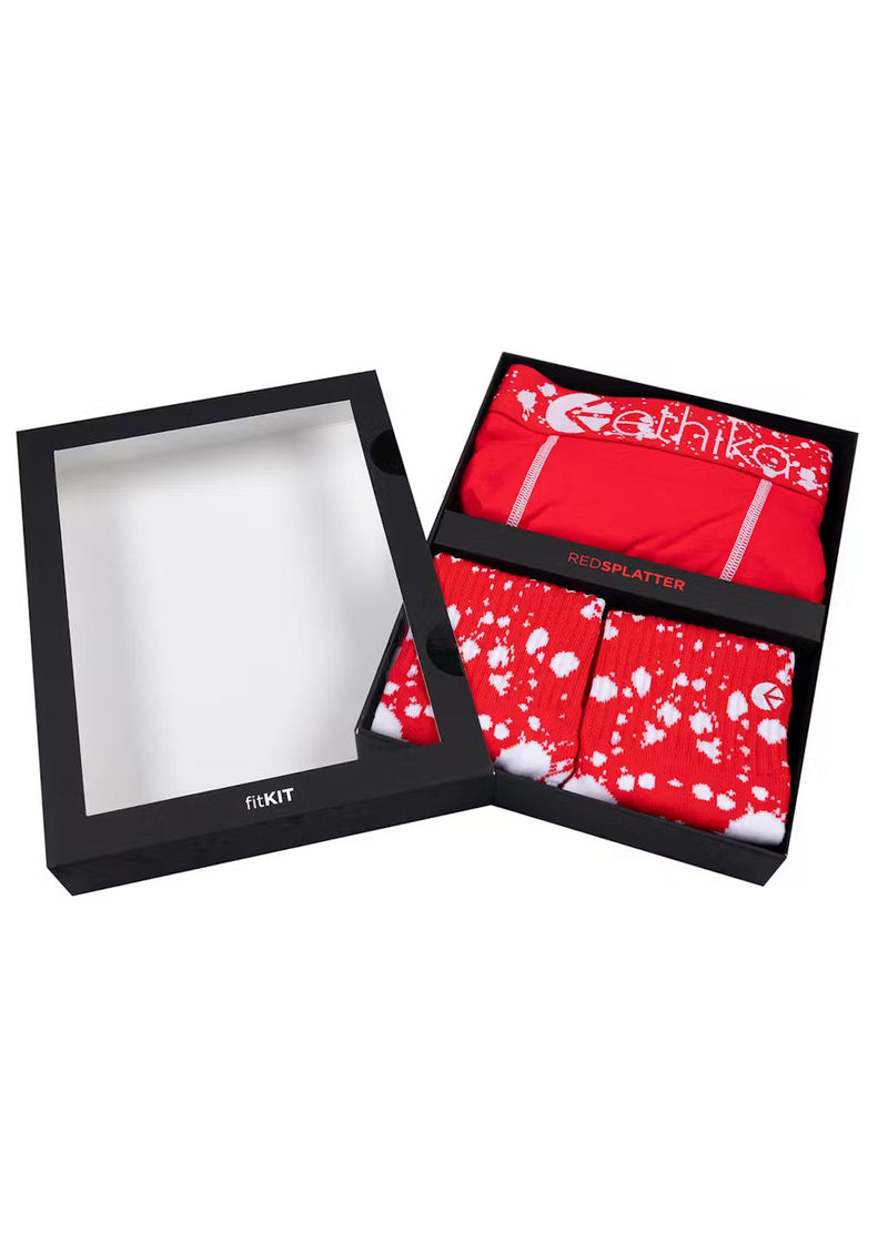 Ethika Mens Red Splatter Fit Kit