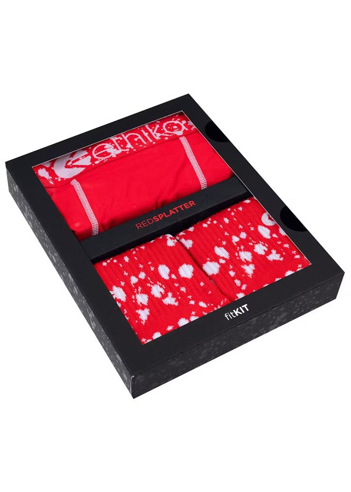 Ethika Mens Red Splatter Fit Kit